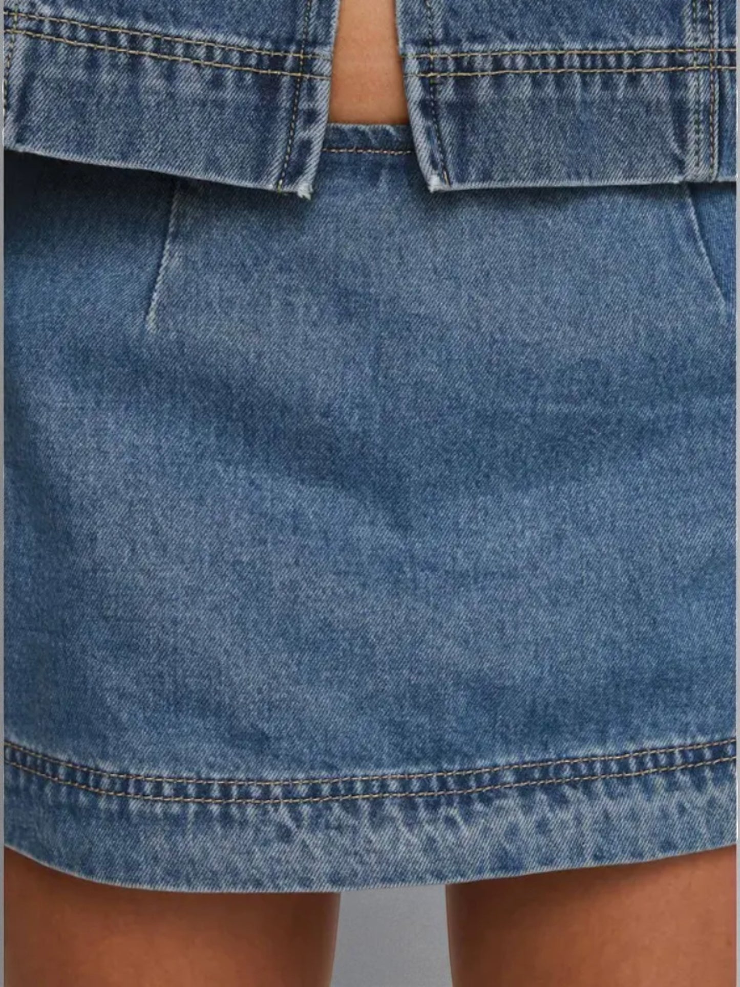 Denim Skort Mid Wash